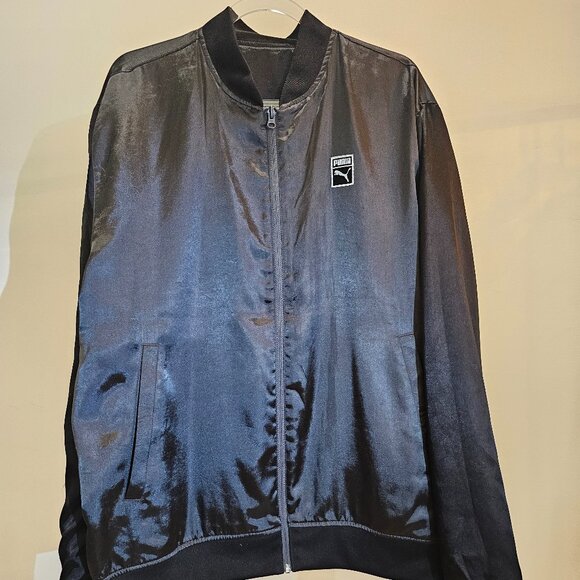 Puma Black Reversible Zip-Up Jacket (Bomber-style) - Picture 1 of 8